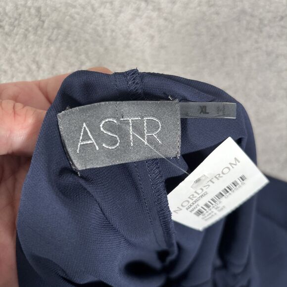 NWT ASTR The Label Shift Dress Mini Womens Sz XL Navy Blue Embroidered Lace - Picture 12 of 13
